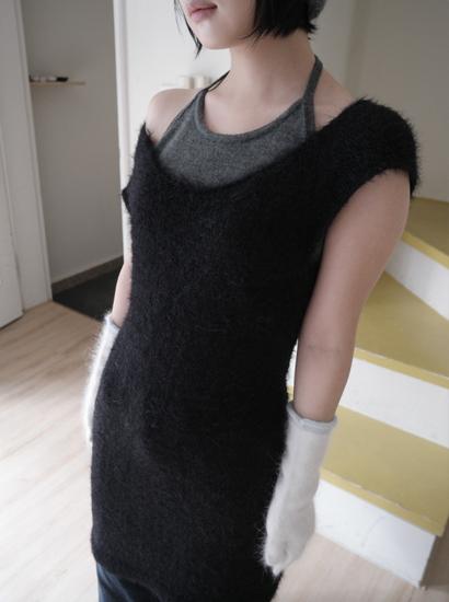 스트랩 니트 홀터 톱 (3c)