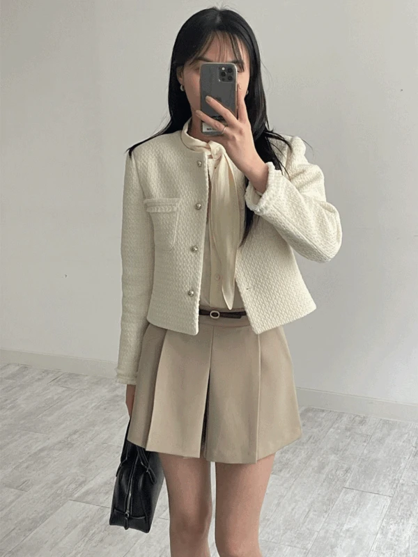 리즈 프린지 트위드 자켓 (3C)