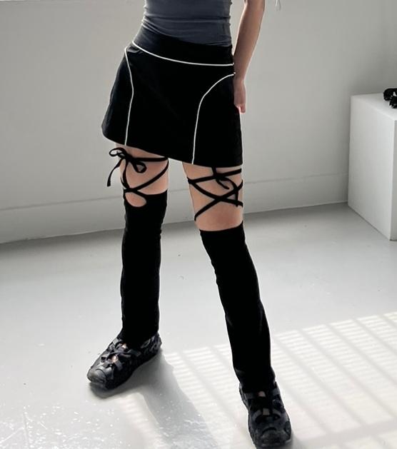 언발란스 끈 레그 워머 토시