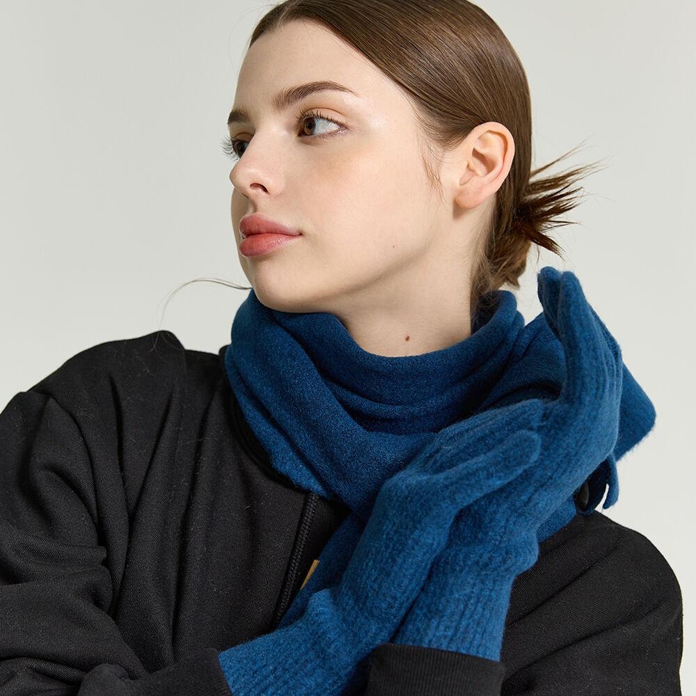 RECLOW 니트장갑 머플러 세트 블루