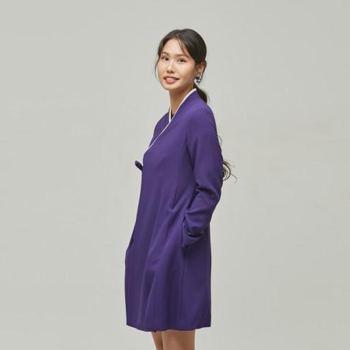 생활한복 두루마기 한복 재킷 [보라]