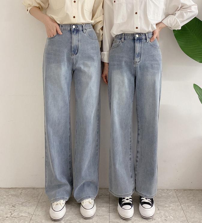 [신상옷들어온날10% 꿀pick 3가지길이] 이지핏 라이크라 스판 히든밴딩 세미와이드 데님(S~2XL)