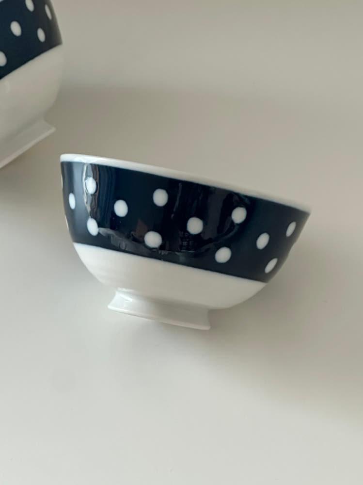 blue dot bowl(2 size) 블루 땡땡이 공기 대접 볼