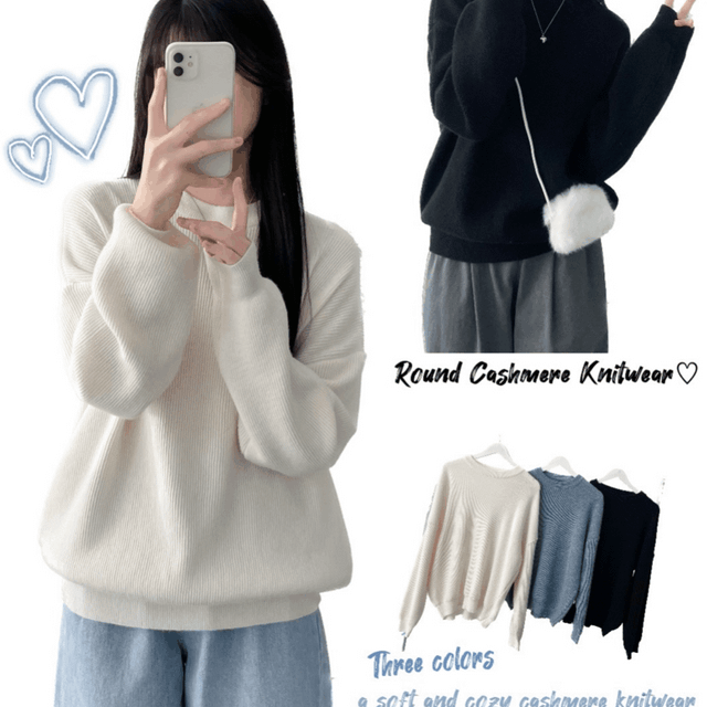 Cashmere round knit