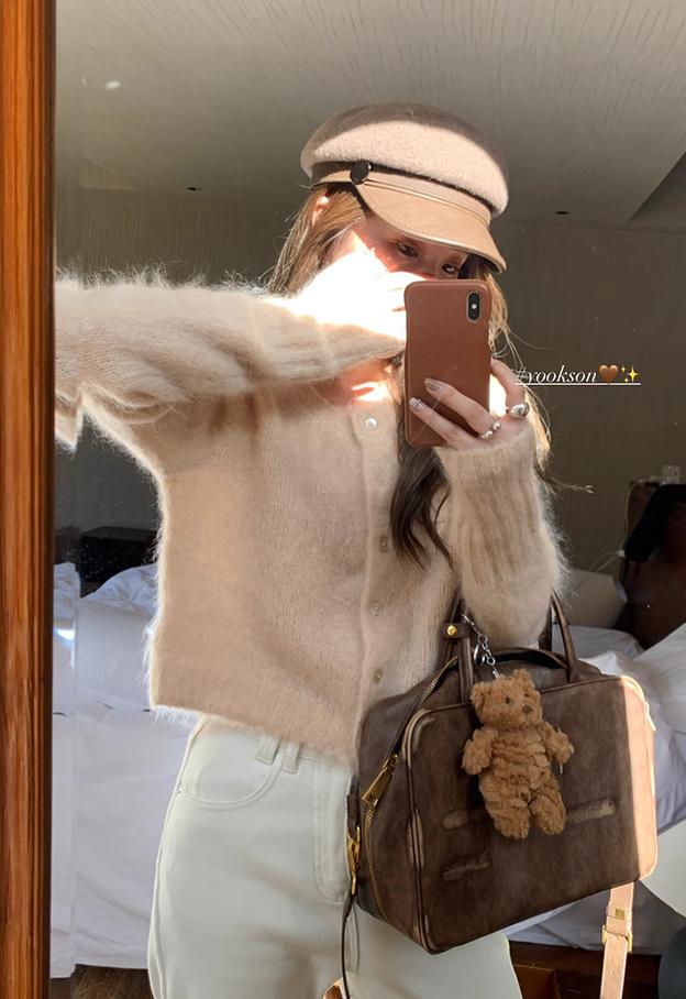 알파카 라운드 가디건 2color