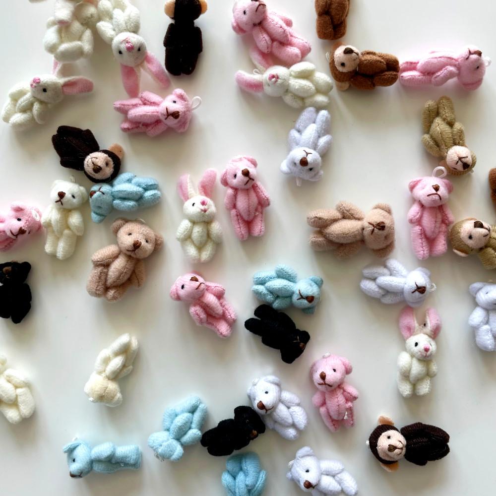 쪼꼬미 곰돌이 토끼 원숭이 인형 키링 하트고리 (이지블리)