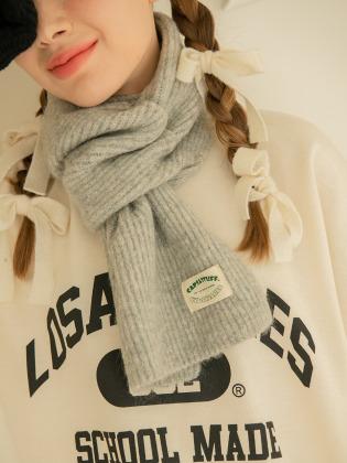 몽실 니트 숏 머플러 GRAY