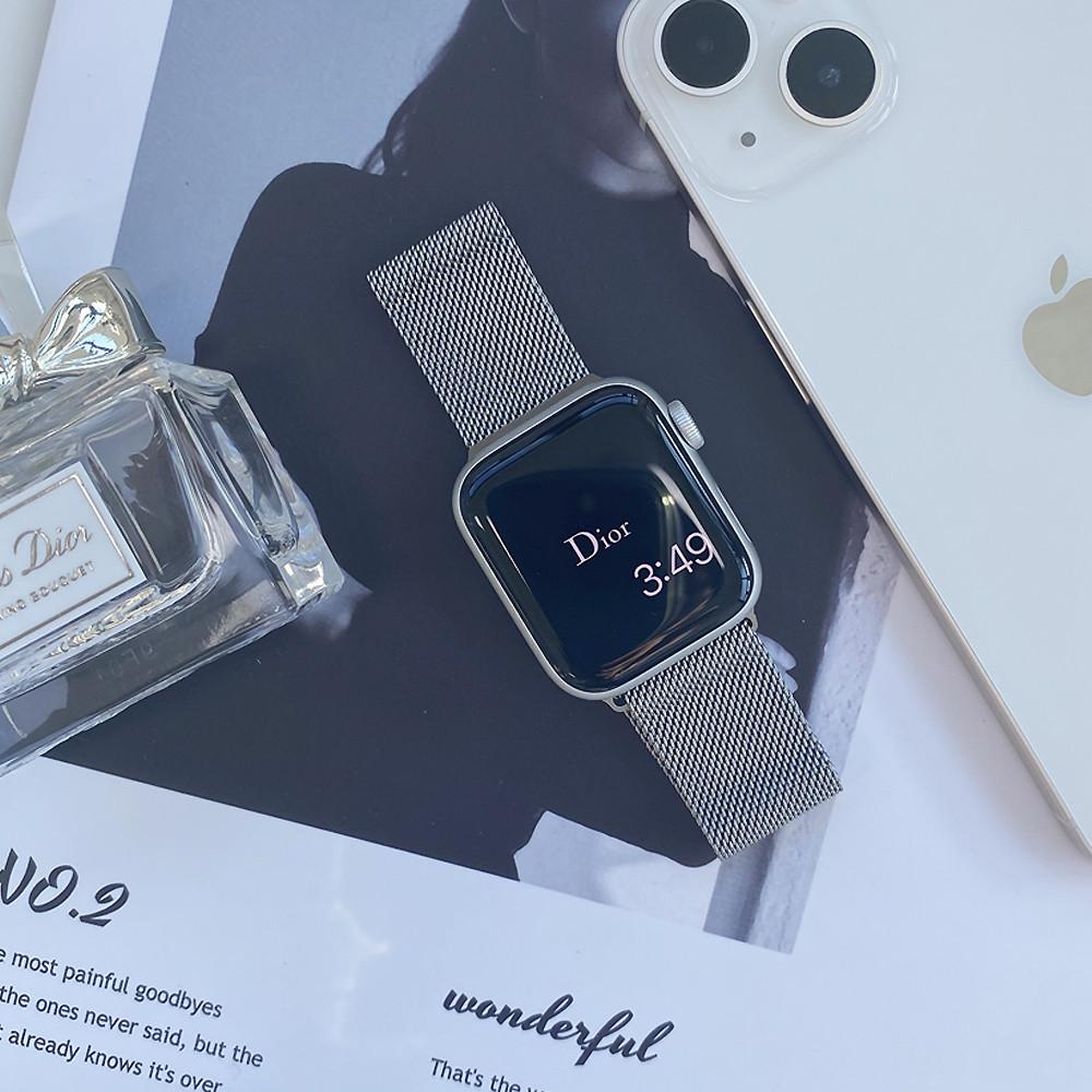 더블D 애플워치 SE 7 6 5 4 3 밴드 밀레니즈 루프 메탈 스트랩
