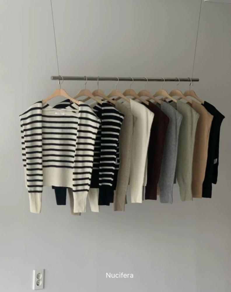 (Fw) 재진행.컬러추가 / 앤유브라운 숄 레이어드 울80 레이어드 간절기 어깨 니트 (9col)