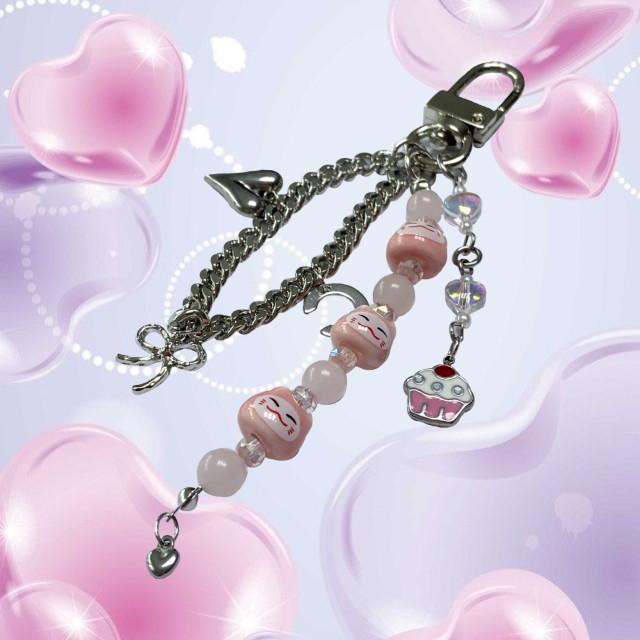 MADE pinky chain Keyring / 키치키링 키치템 키치한소품 비즈키링