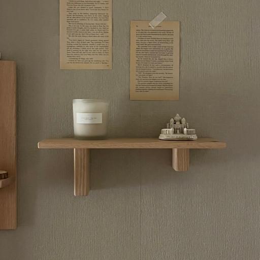 오크원목 무타공 꼭꼬핀 벽걸이 가로선반 2colors