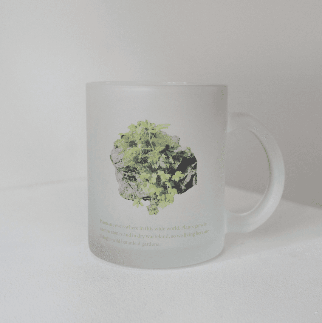 파도*미미사 [ 이끼 돌 무광글라스 ]