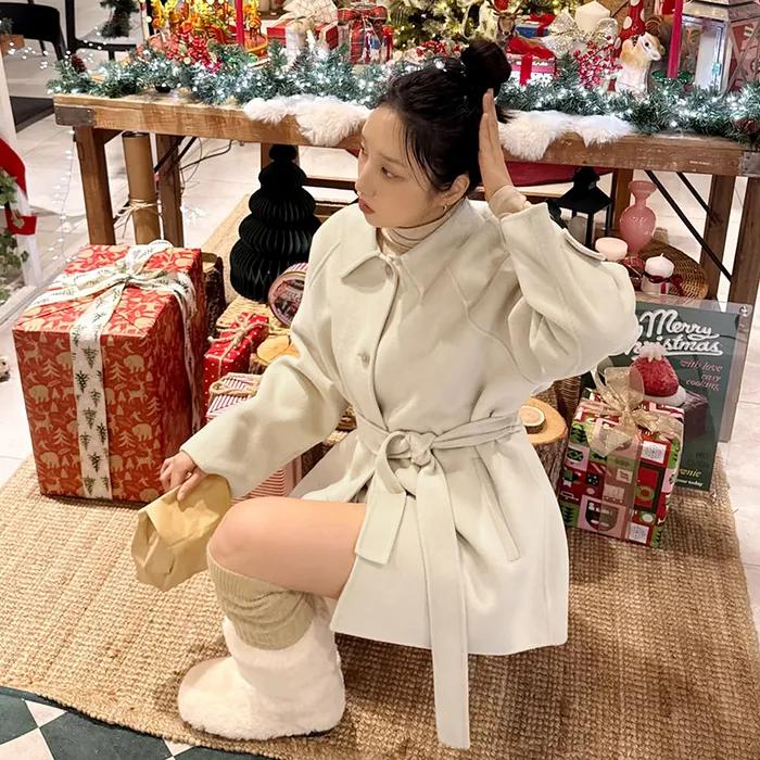 캐시미어 울 핸드메이드 하프 코트 오트밀 MDCT013OATMEAL