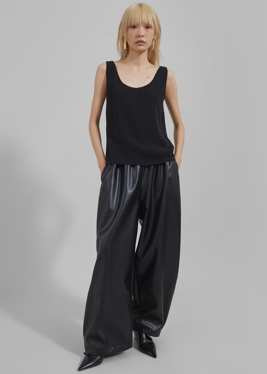 Briar Faux Leather Balloon Pants - Black - ONE SIZE
