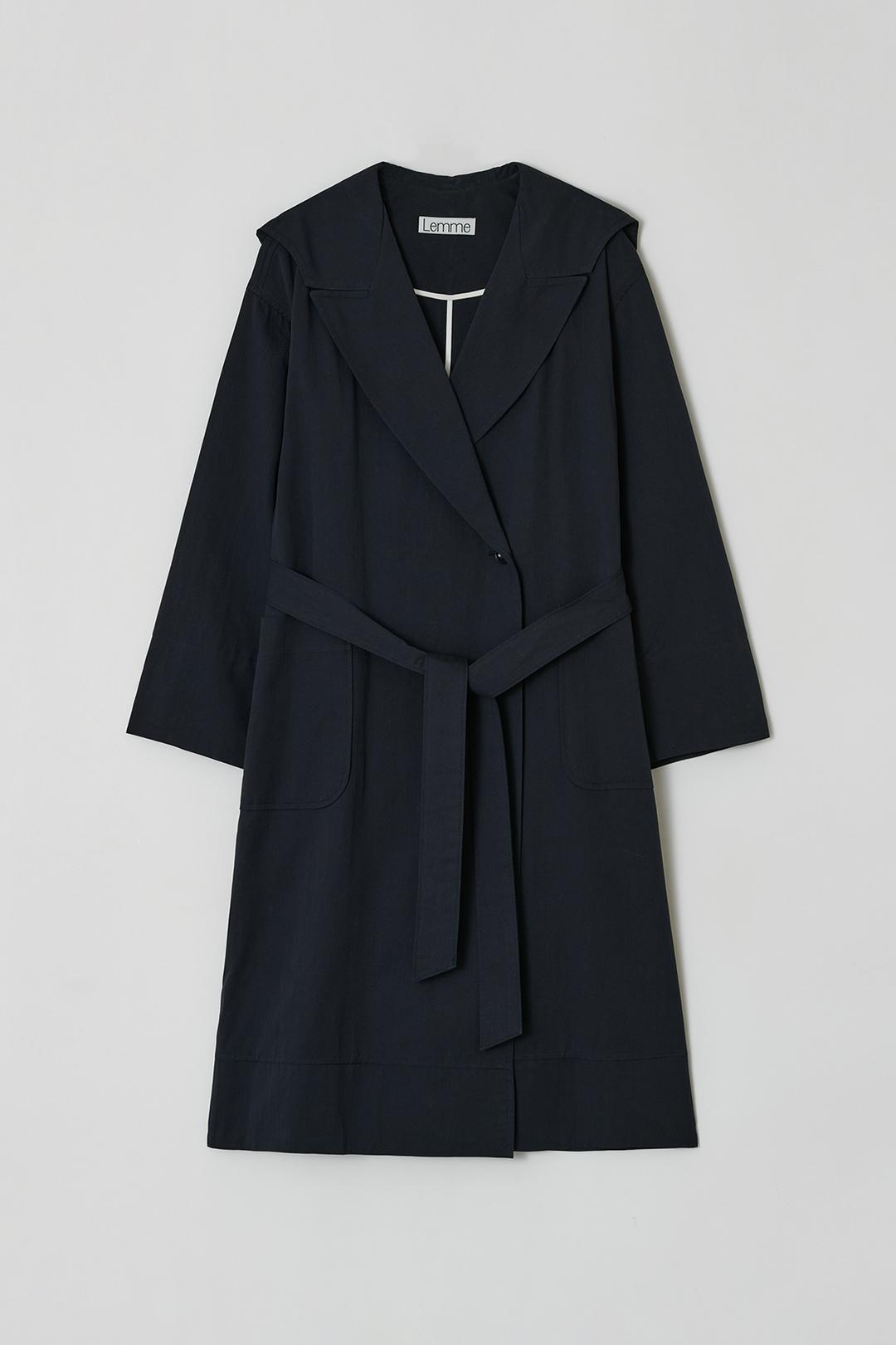 [2차] HOODY TRENCH COAT, DARK NAVY