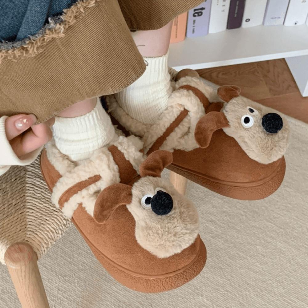 귀여운 그로밋 양털 스웨이드 슬리퍼 3color