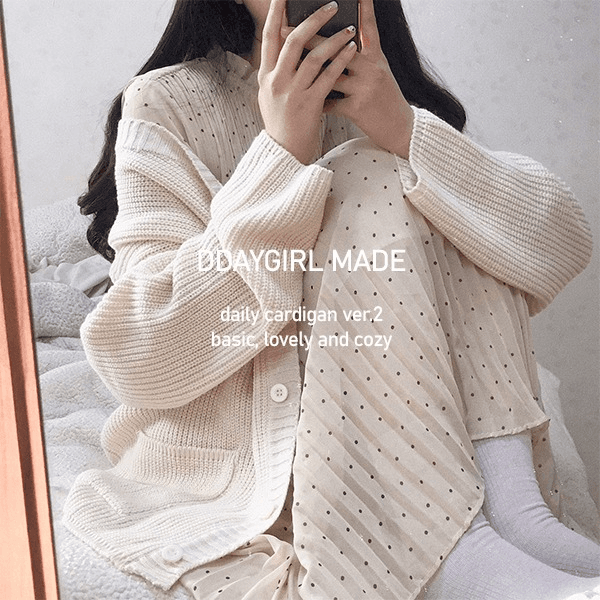 디데이걸 ♥MADE♥ NEW 퐁당 하찌 박시 가디건 ver.2