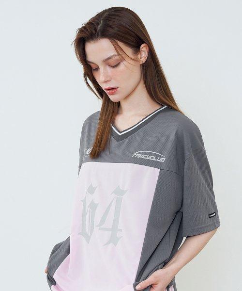 [NF] 킨들 메쉬 풋볼 하프 져지 (PINK)_F23QB499