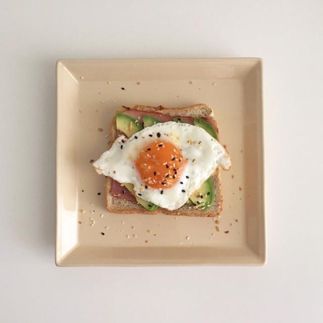 사각 브런치 플레이트 네모 접시 베이지 유광