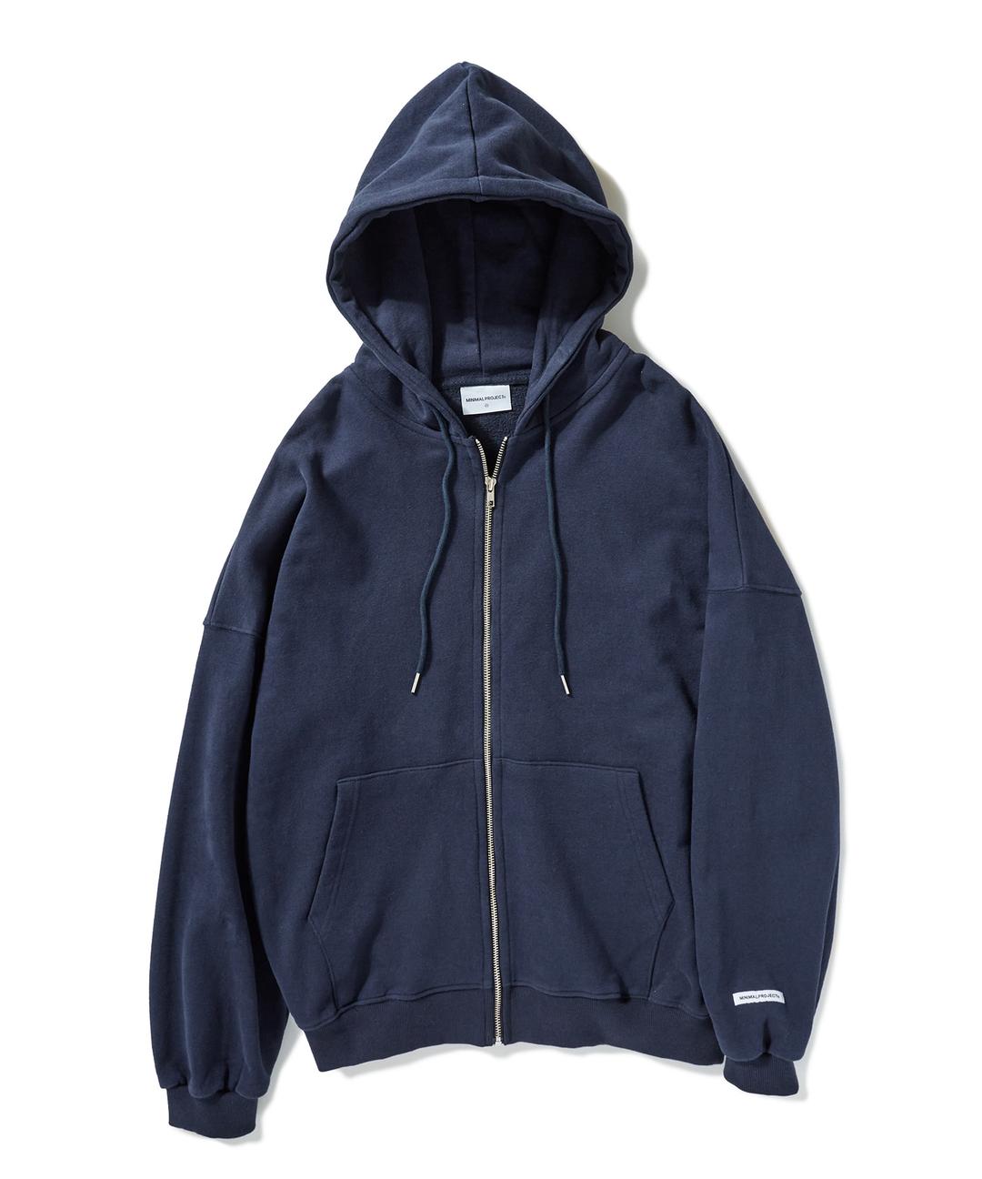 피치스킨 오버핏 후드집업  MZT101  [NAVY]