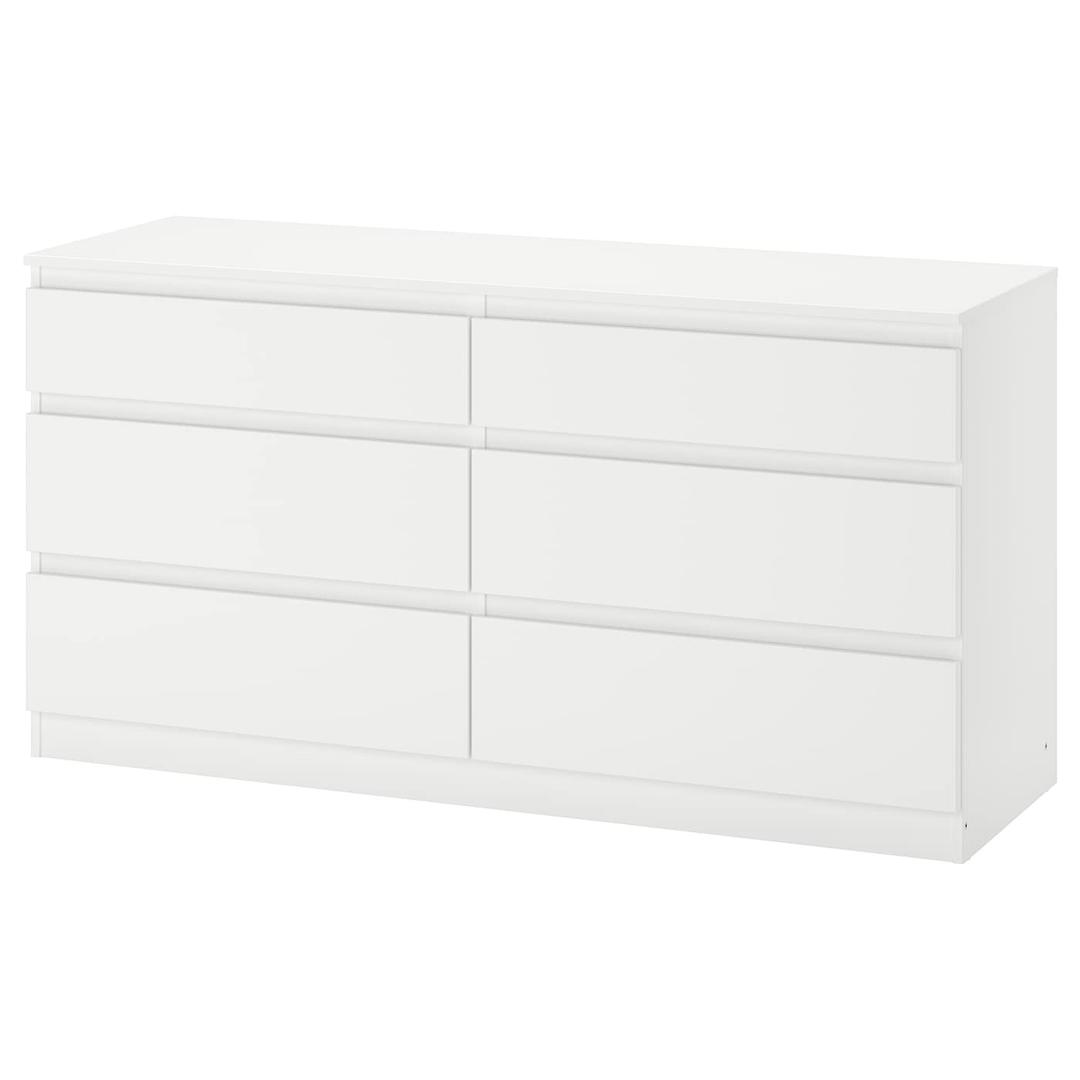 KULLEN 쿨렌 6칸서랍장 - 화이트 140x72 cm