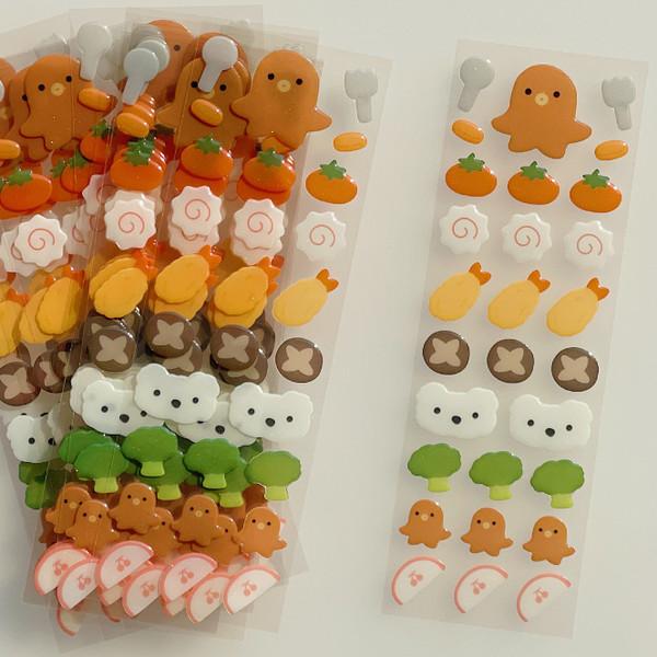 [hookkahookka studio] 후카후카스튜디오 벤또 도시락 에폭시 씰 스티커 디카 꾸미기