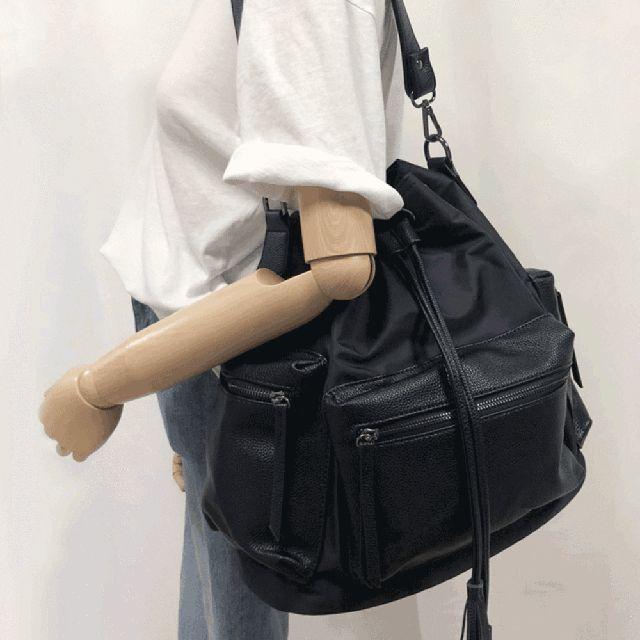 만능가방 [3가지 활용] 백팩+숄더백+크로스백 데일리 여성 버킷백 복조리백 캔버스백 여행 포켓 나일론 빅사이즈 보부상 가방 에코백 메신저백 노트북 책 기저귀 가방 텀블러백 쇼퍼백