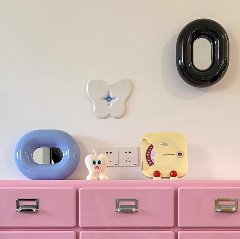 컬러 미니 벽 거울(7color) 타원형 귀여운 벽장식 집들이 선물