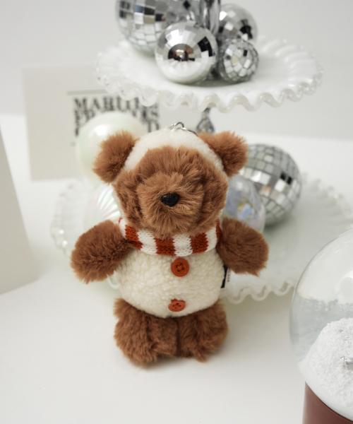 SNOW FRANG KEYRING white