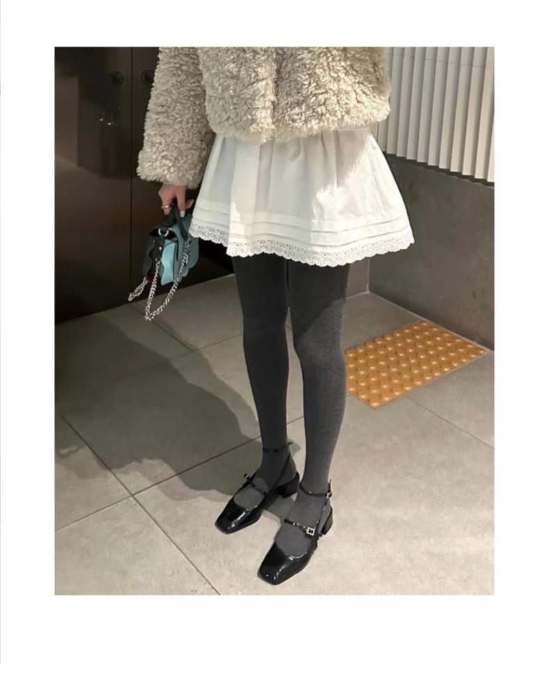 (아이당일) bw 리본 레이스 미니스커트 (A라인 미니 캉캉스커트)