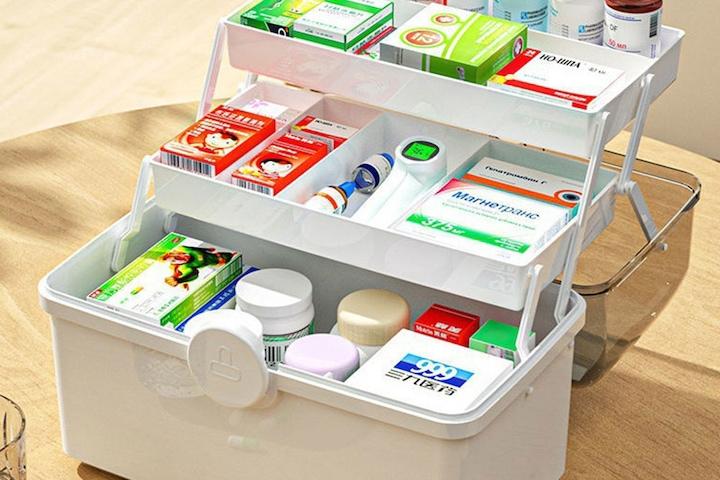 깔끔 대용량 3단 구급상자 비상약 상비약 보관함 2size