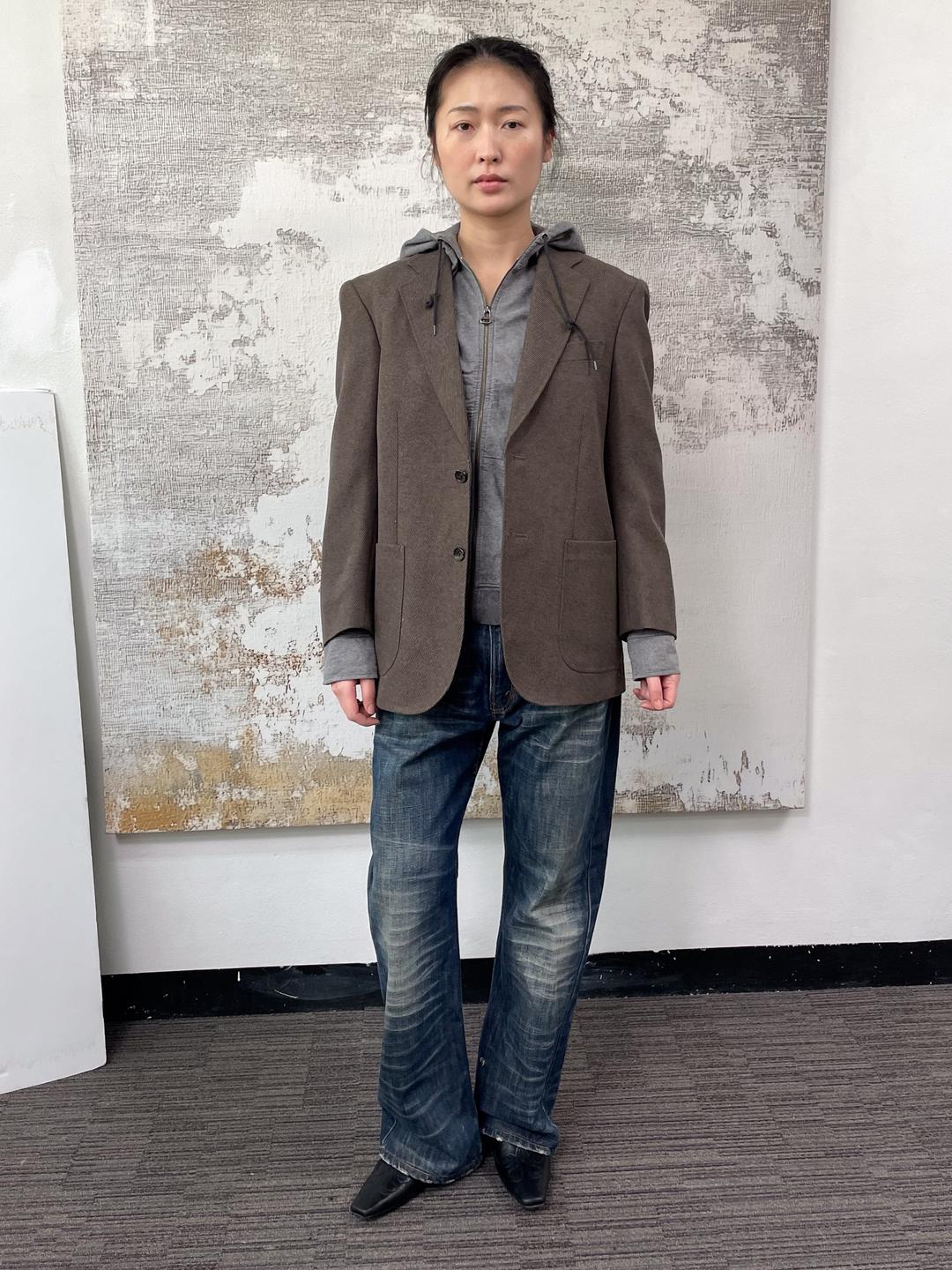 209. Milky brown overfit jacket
