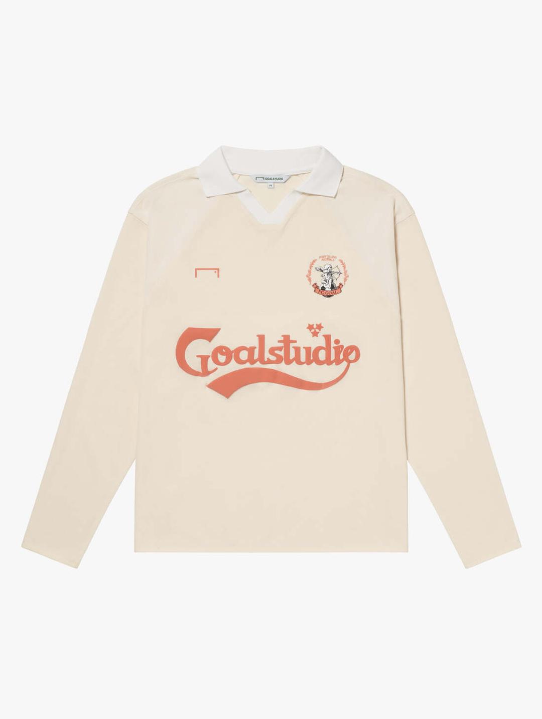 FC VINTAGE LONG SLEEVE POLO SHIRT-IVORY