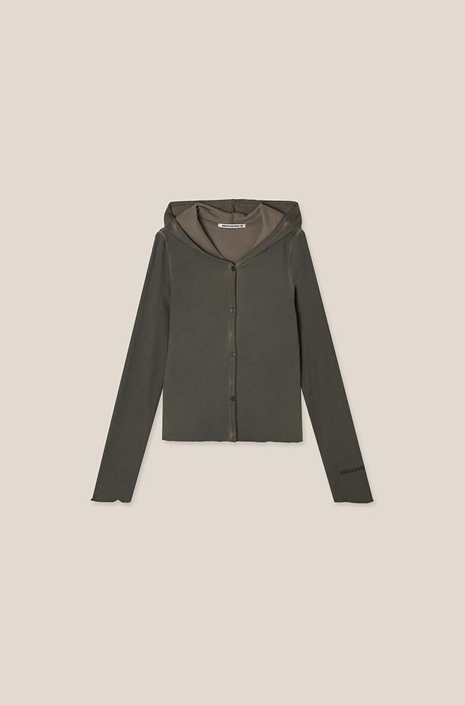 Onesidedust cardigan_Vintage brown