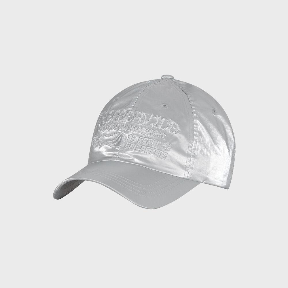 Graphic Embroidery Cap [Silver]