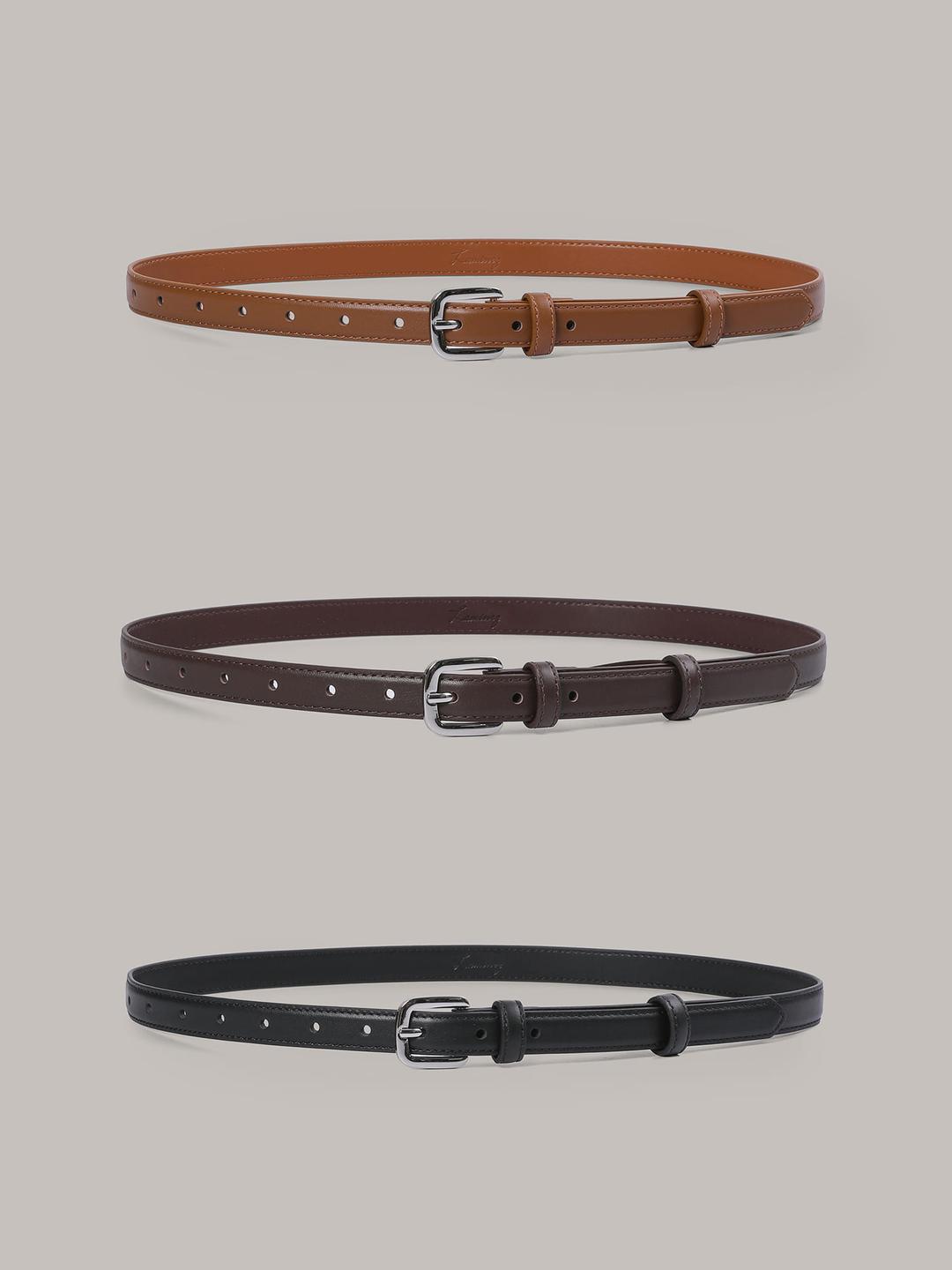 Formal Hide Belt - 3 color (Silver)