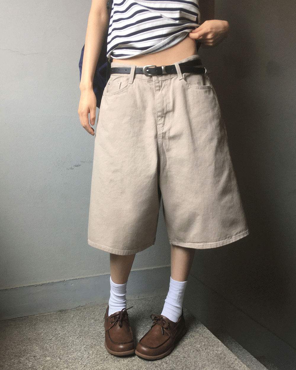 원더원더 [여름👖/4col] 바델 코튼 버뮤다 팬츠