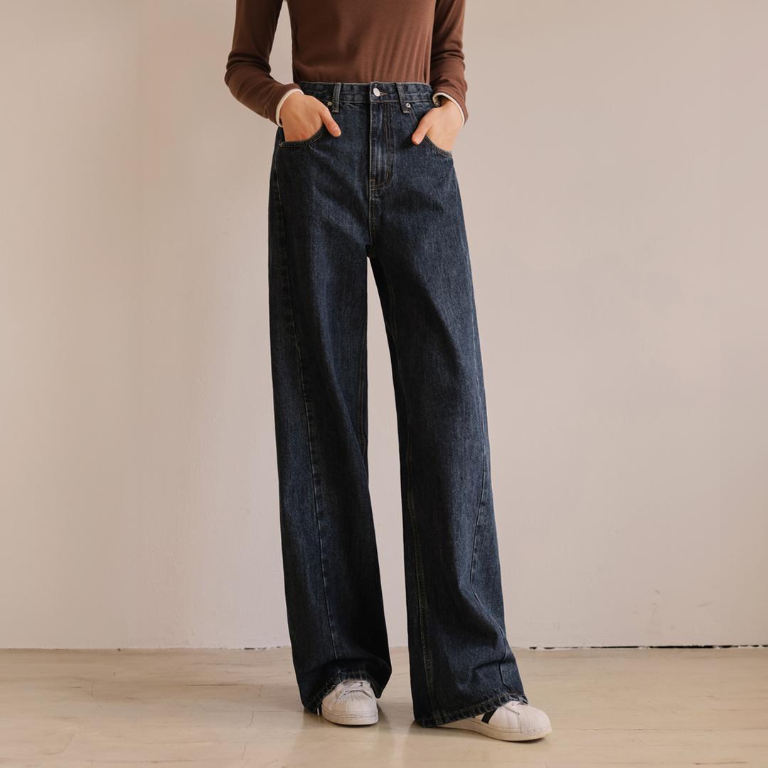 3TYPE 착시효과 와이드데님팬츠