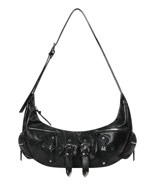 스트럼 크로스 레더 벨티드 숄더백 남녀공용