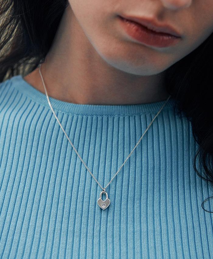 [3차 리오더][10/1 출고][925 silver] Un.silver.201 / verrou dew necklace