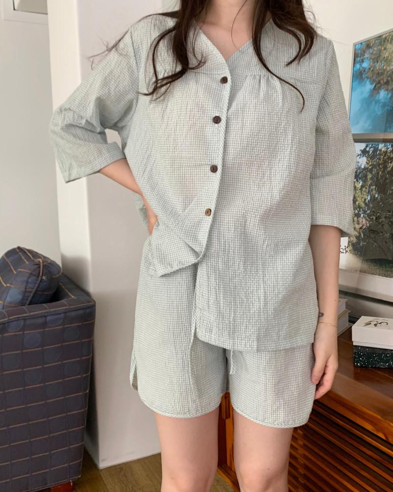 브이넥파자마(3color)