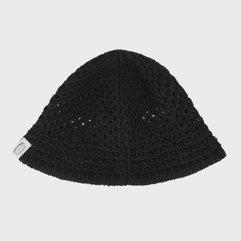 [3차 판매중]캡스앤스터프 크로셰 지사 니트 버킷햇(블랙)