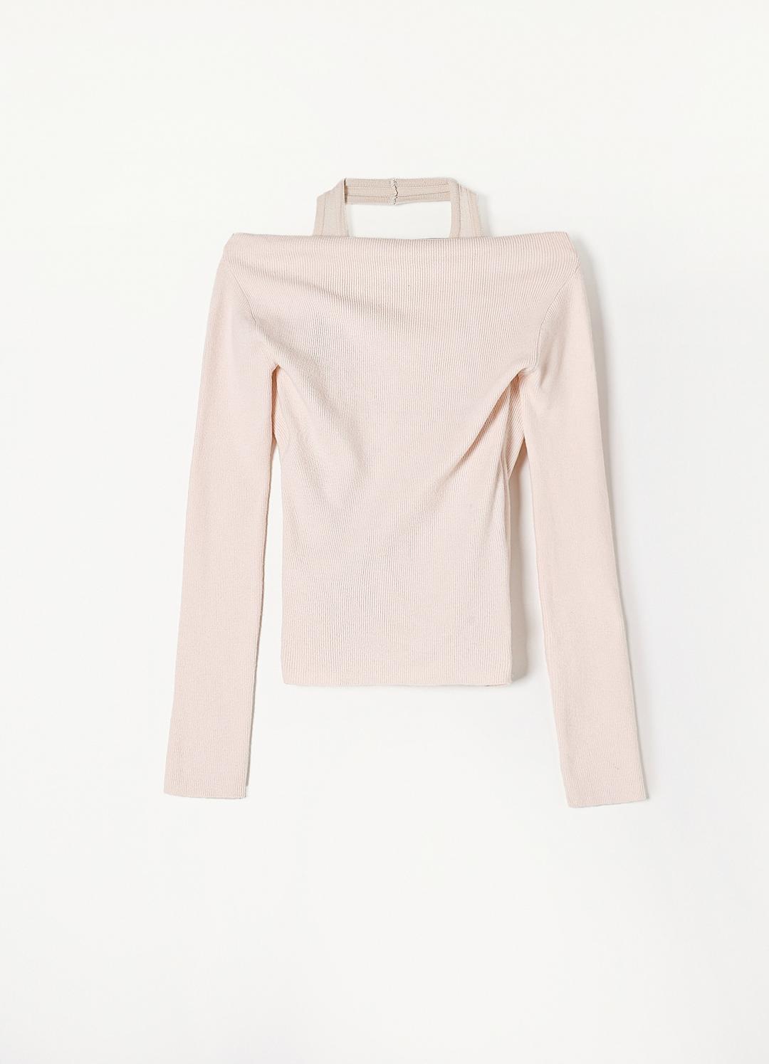 Belle Layered Halter Knit Top(Pink)