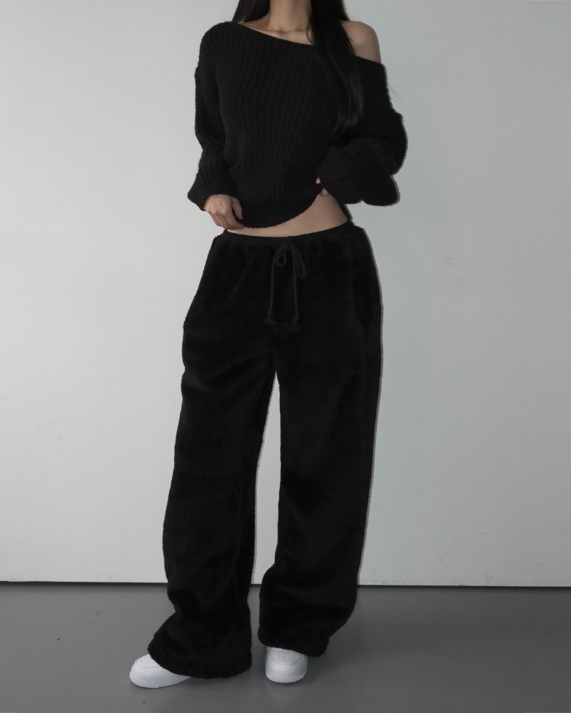 후리스 와이드 트레이닝팬츠