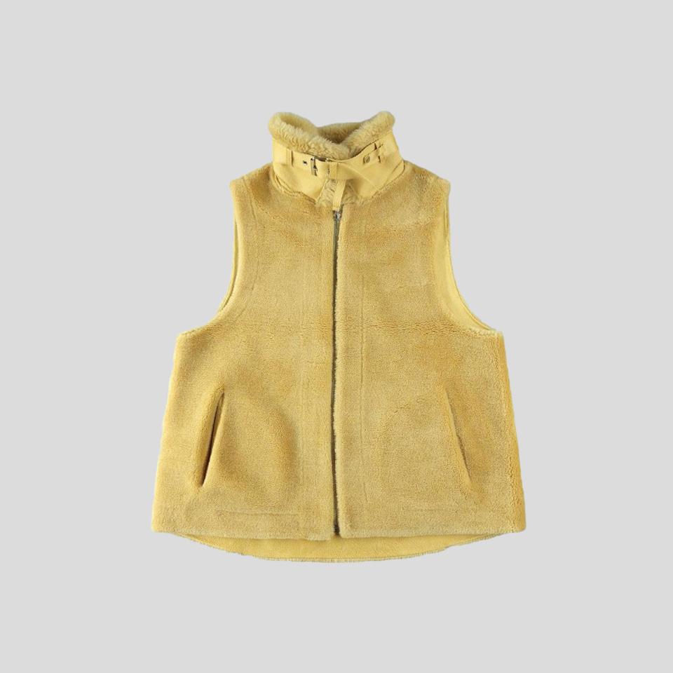 조르쥬레쉬 베이지 네크비조 울100 뽀글이 플리스 후리스 조끼 베스트 WOMANS L