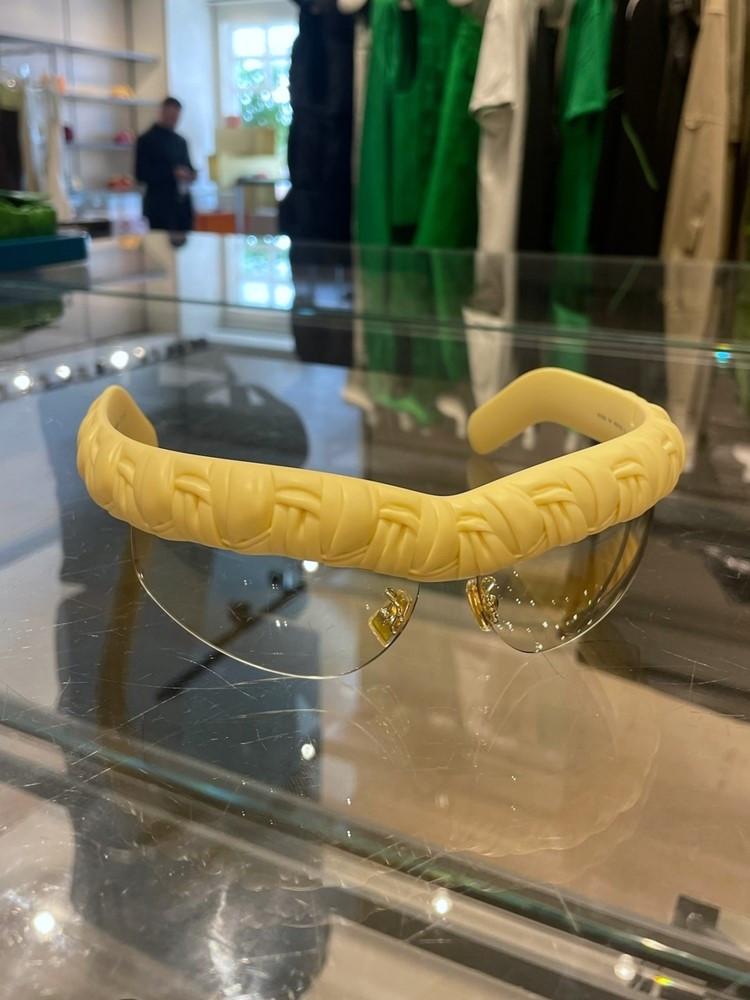 [관부가세포함/영국배송] 보테가베네타 INJECTION 플리츠 랩 어라운드 아세테이트 선글라스 YELLOW 720381 VBL80 7415