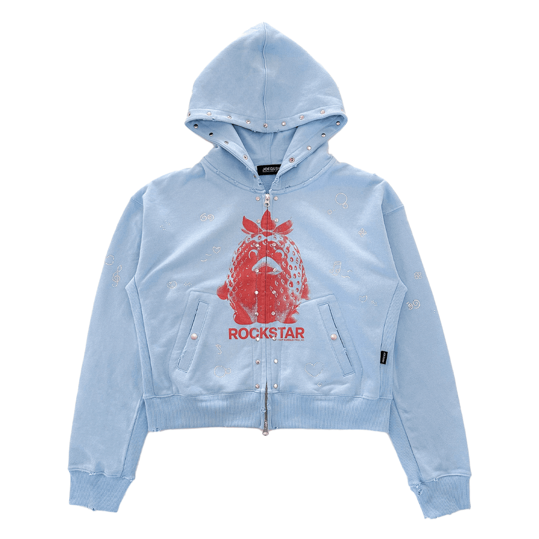 Rock Duck Hoodie Zip-Up Lv.2 (Sky Blue)