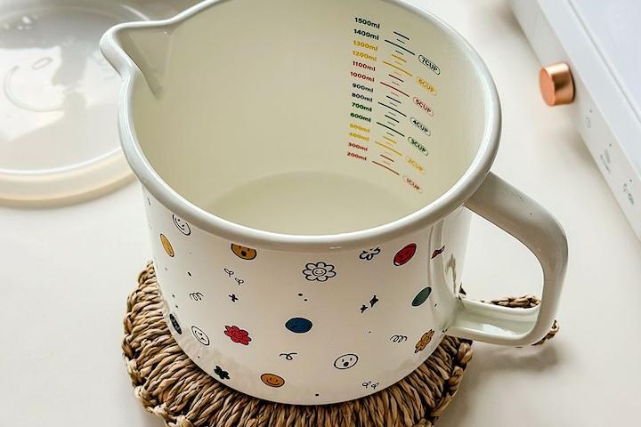 스마일 1.7L 원형법랑 1p +접이식 원형 튀김망 1p