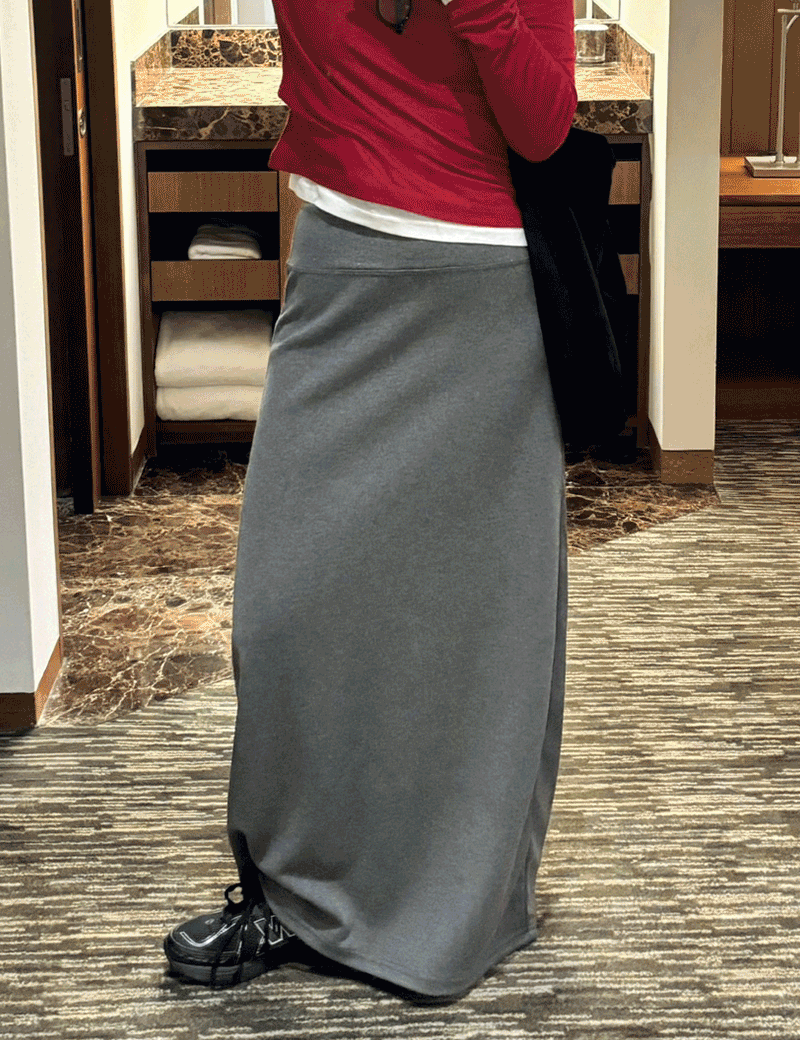 세이안드 호시 밴딩 맥시 롱 스커트 - 2 color