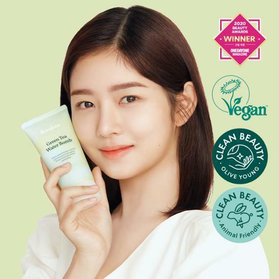 [아이브 레이 pick]보나쥬르 그린티 워터밤 비건 수분크림 100ml (온)